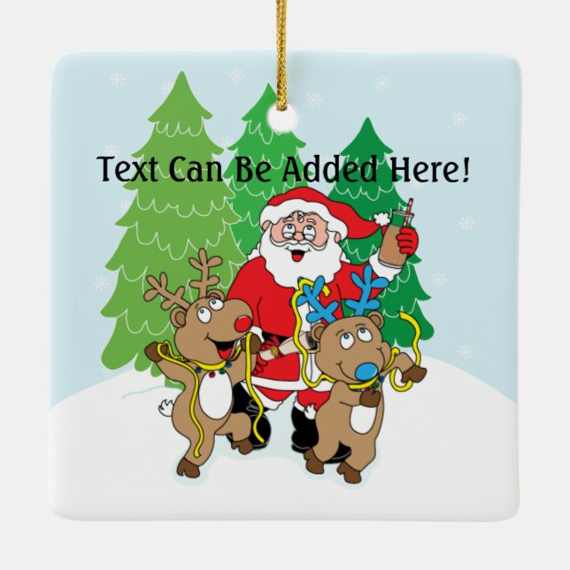Christmas Ornament "Santa" Personalize (Back)
