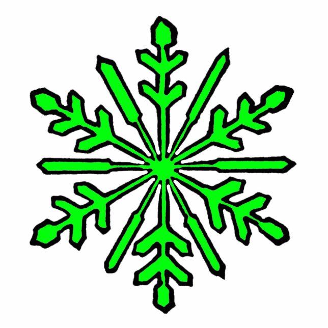Christmas Ornament Snowflake 1 Green (Front)