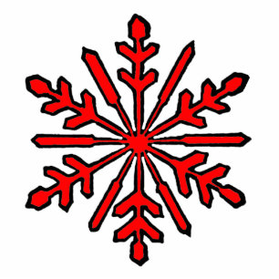 Christmas Ornament Snowflake 1 Red