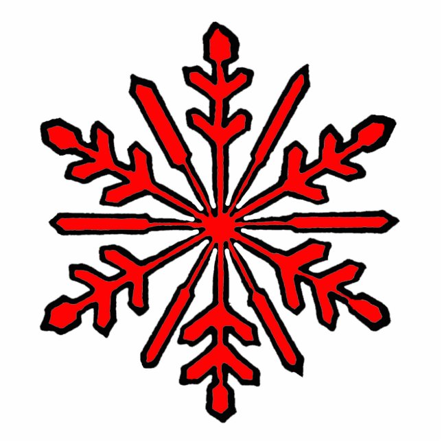 Christmas Ornament Snowflake 1 Red (Front)