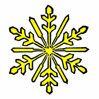 Christmas Ornament Snowflake 1 Yellow
