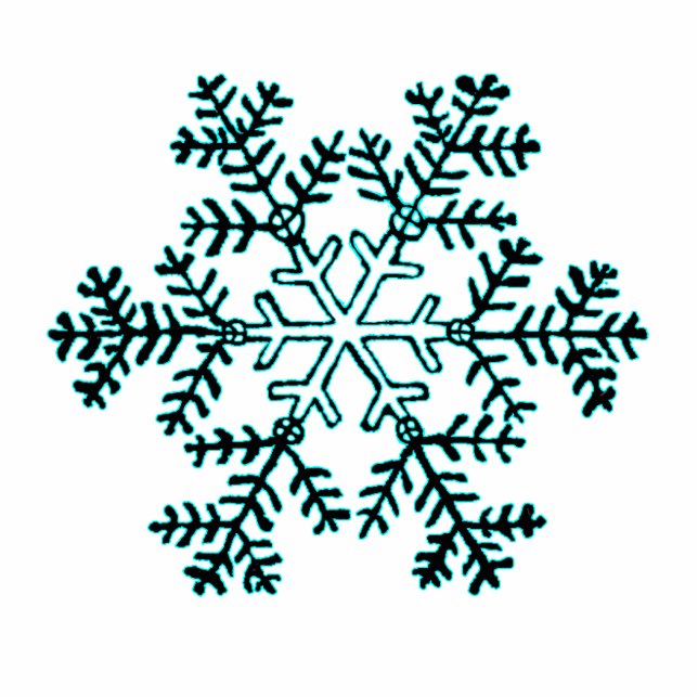 Christmas Ornament Snowflake 2 Cyan (Front)