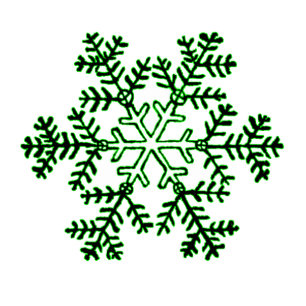 Christmas Ornament Snowflake 2 Green