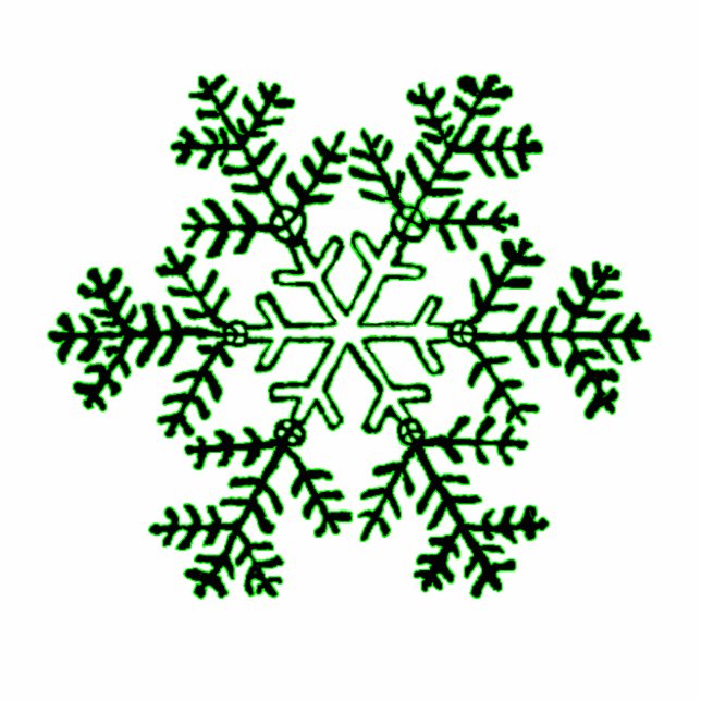 Christmas Ornament Snowflake 2 Green (Front)