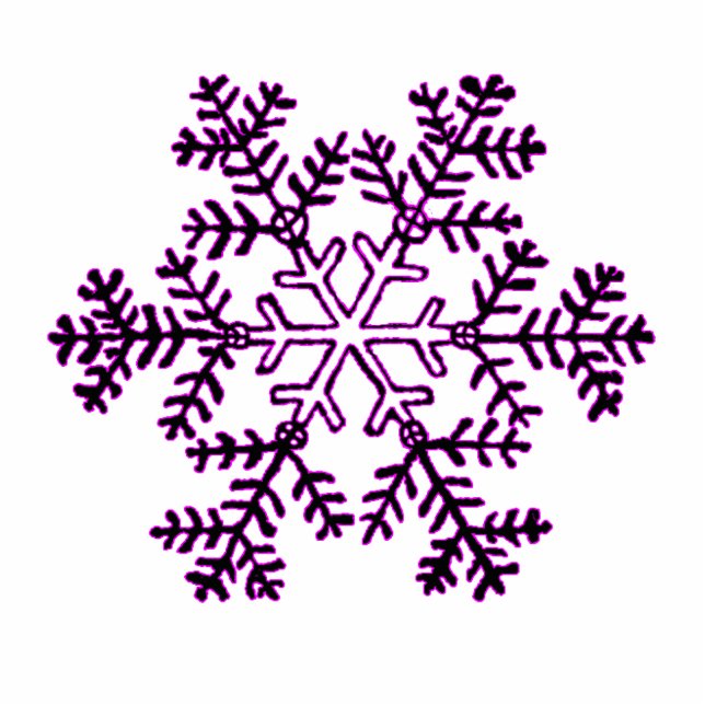 Christmas Ornament Snowflake 2 Magenta (Front)