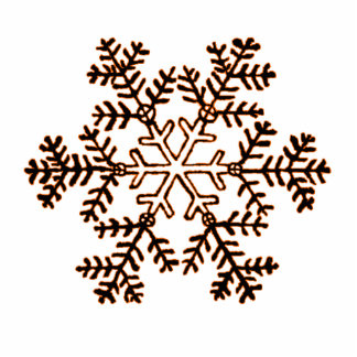 Christmas Ornament Snowflake 2 Orange