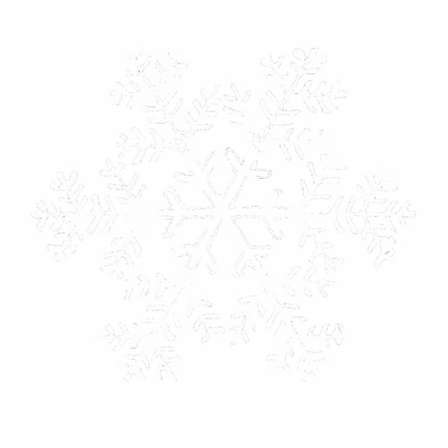 Christmas Ornament Snowflake 2 White (Front)