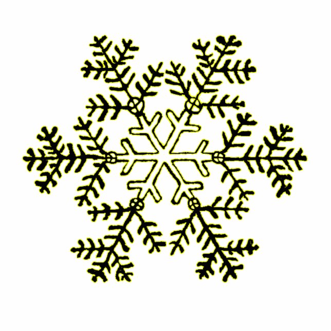 Christmas Ornament Snowflake 2 Yellow (Front)