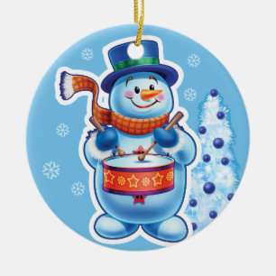Christmas ornament snowman music band