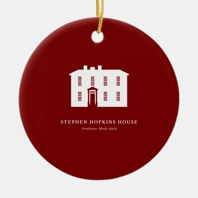 Christmas Ornament — Stephen Hopkins House (Front)