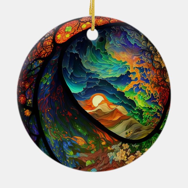 Christmas Ornament Stylized Environmental Scene (Back)
