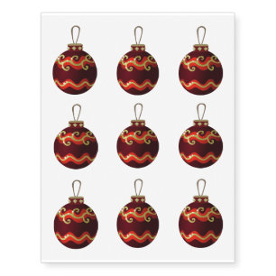 Christmas ornament temporary tattoos