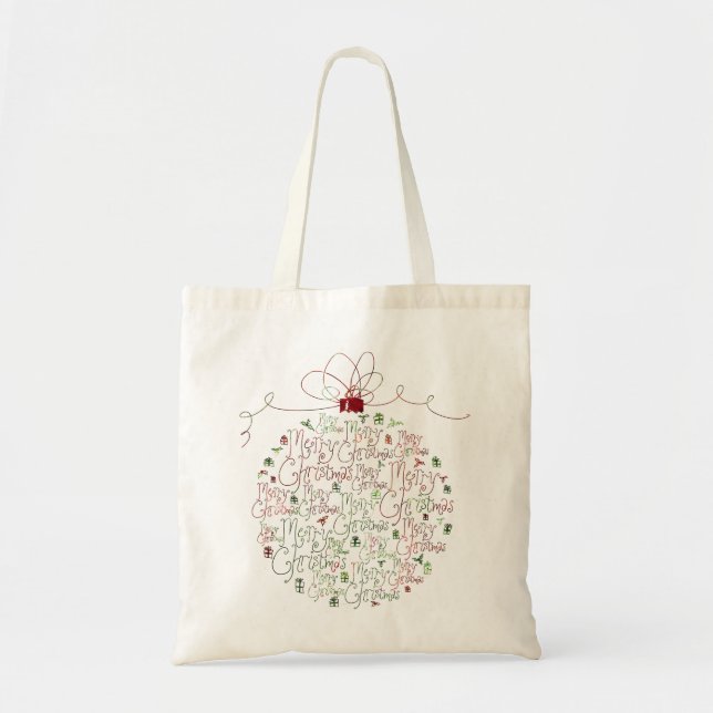 Christmas Ornament Tote Bag (Front)
