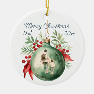 Christmas Ornament Watercolor For Dad Ornament