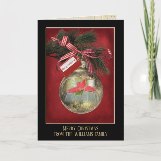 Christmas ornament with Bible Card (Front)