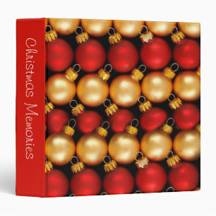 Christmas Ornaments 1.5" Photo Album 3 Ring Binder