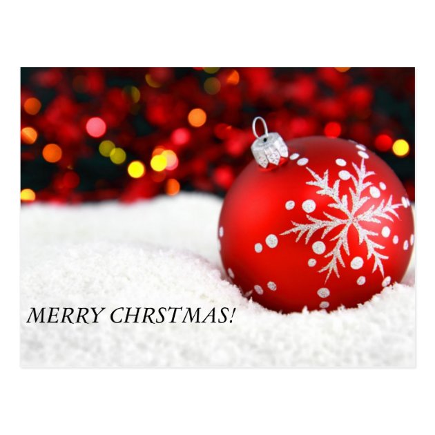 Christmas Ornaments 3, MERRY CHRSTMAS! Postcard