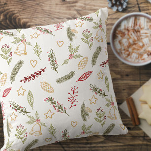 Christmas Pine Cones Decorations Throw Pillow by Milleflore Images - Fine  Art America