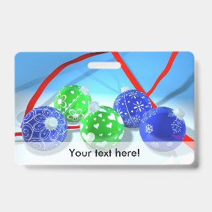 Christmas ornaments badge