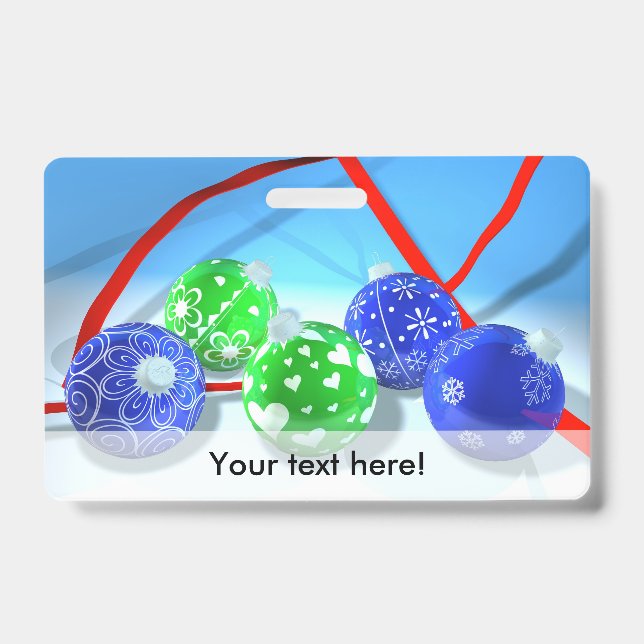 Christmas ornaments badge (Front)