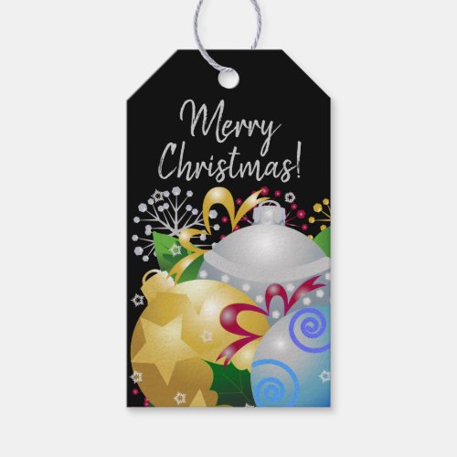 Christmas Ornaments Bows Holidays Gift Tags