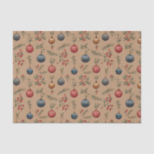 Christmas Ornaments Brown Tissue Paper