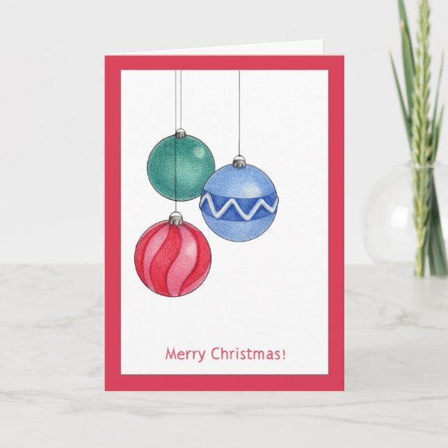 Christmas Ornaments Card (Front)