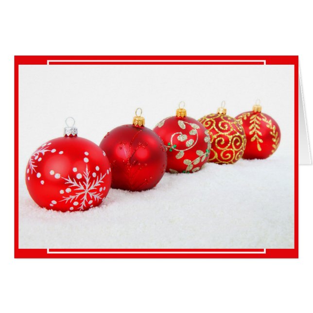 Christmas Ornaments Cards (Front Horizontal)