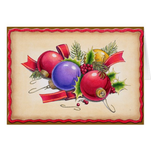 Christmas Ornaments Cards (Front Horizontal)