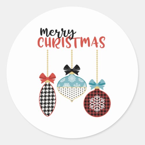 Christmas Ornaments Classic Round Sticker