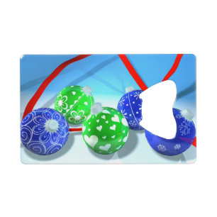 Christmas ornaments credit card bottle opener