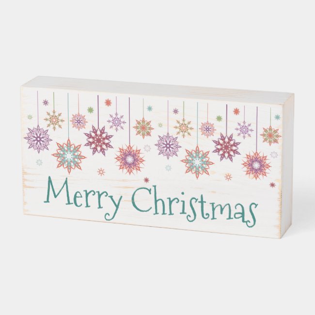 Christmas Ornaments Design Wood Box Sign
