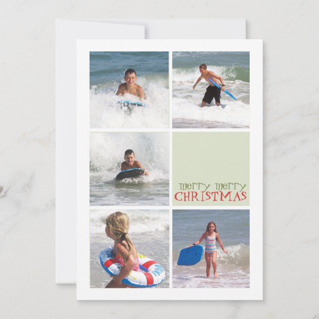 Christmas Ornaments Double SIded Multi Photo Card (Front)