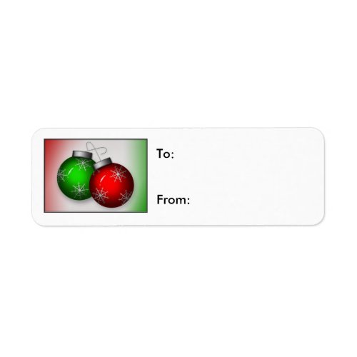 Christmas Ornaments Gift Tag Stickers