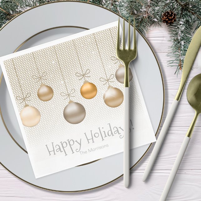 Christmas Ornaments Gold ID251  Napkins (Creator Uploaded)