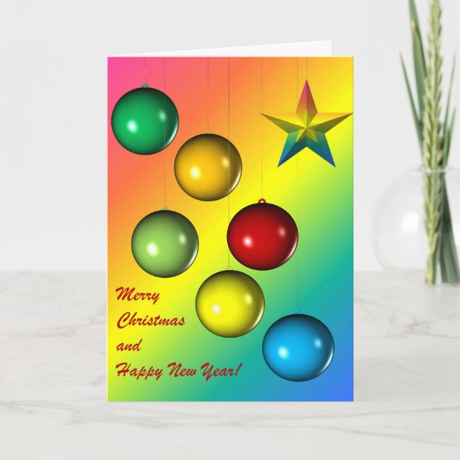 Christmas Ornaments Greeting Cards (Front)