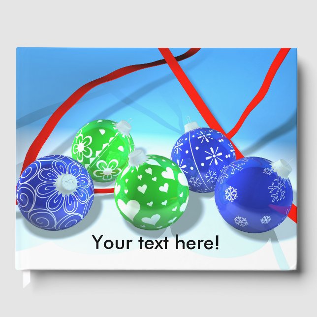 Christmas ornaments guest book (Front)