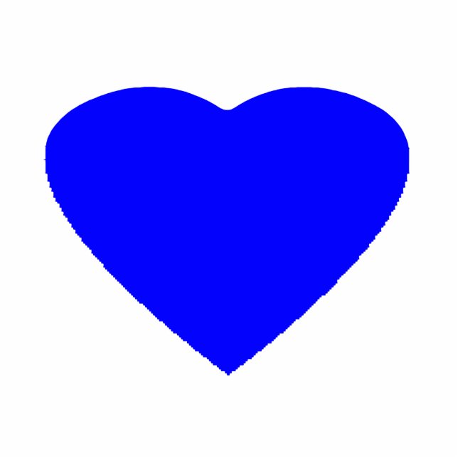 Christmas Ornaments Heart Blue Cutout (Front)