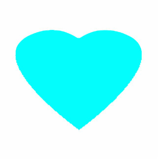 Christmas Ornaments Heart Cyan Statuette