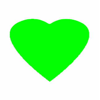 Christmas Ornaments Heart Green Light Cutout