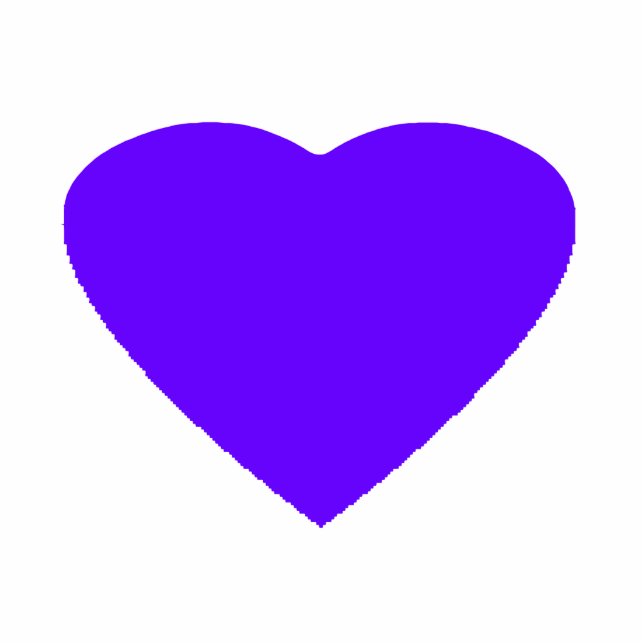 Christmas Ornaments Heart Purple Cutout (Front)