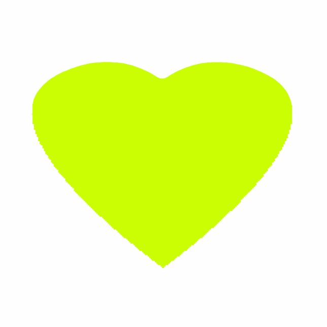 Christmas Ornaments Heart Yellow Light Cutout (Front)