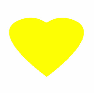Christmas Ornaments Heart Yellow Statuette