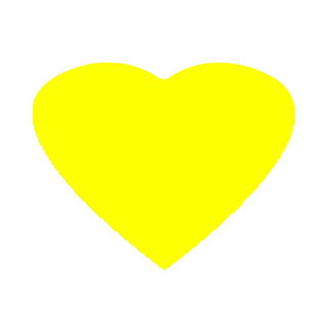 Christmas Ornaments Heart Yellow Statuette (Front)