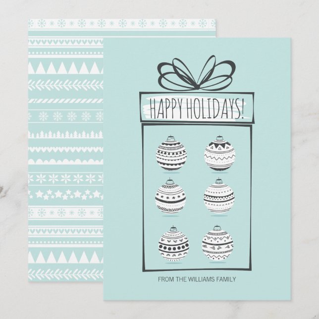 Christmas Ornaments Holiday Card (Front/Back)