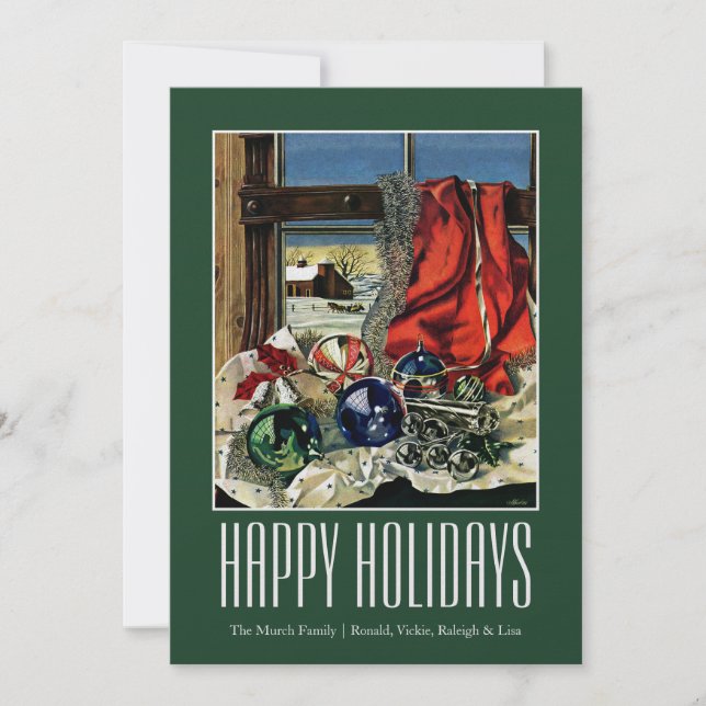 Christmas Ornaments Holiday Card (Front)