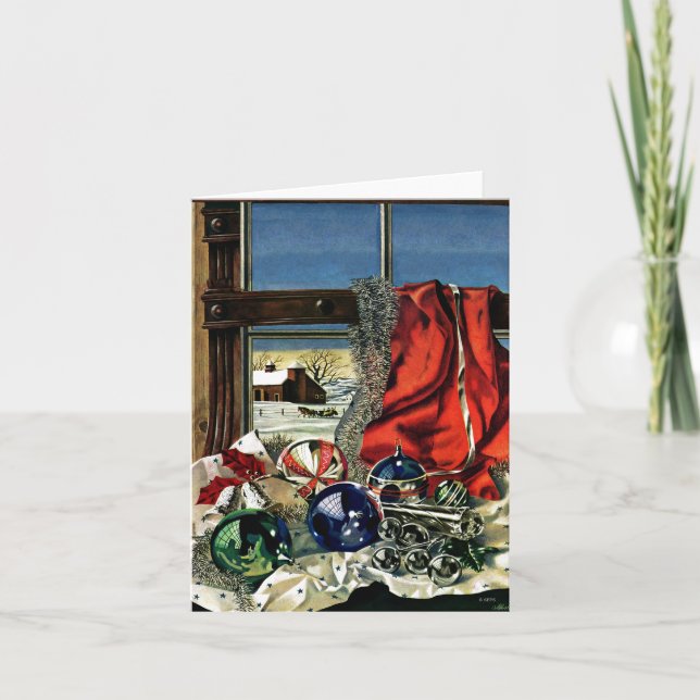 Christmas Ornaments Holiday Card (Front)