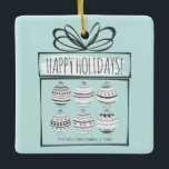 Christmas Ornaments Holiday Ceramic Ornament<br><div class="desc">Personalize the custom text above. You can find additional coordinating items in our "Christmas Ornaments Collection".</div>