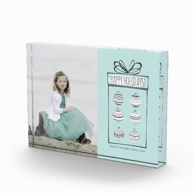 Christmas Ornaments Holiday Photo Block (Right)