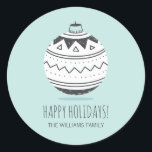 Christmas Ornaments Holiday Stickers<br><div class="desc">Personalize the custom text above. You can find additional coordinating items in our "Christmas Ornaments Collection".</div>